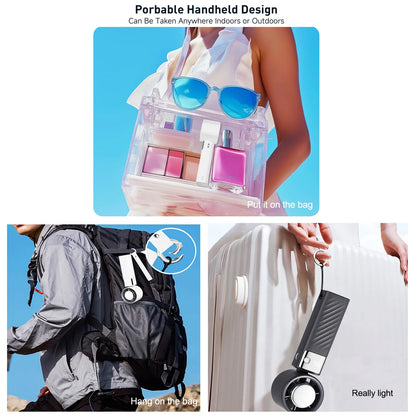 Cutting-Edge Tech with 199 Speed Cooling Portable Small Fan&Handheld Fan,Foldable Desktop Fan,4000Mah, USB Rechargeable and Quiet Personal Fan for Home, Office, Travel & Outdoor Use (White)