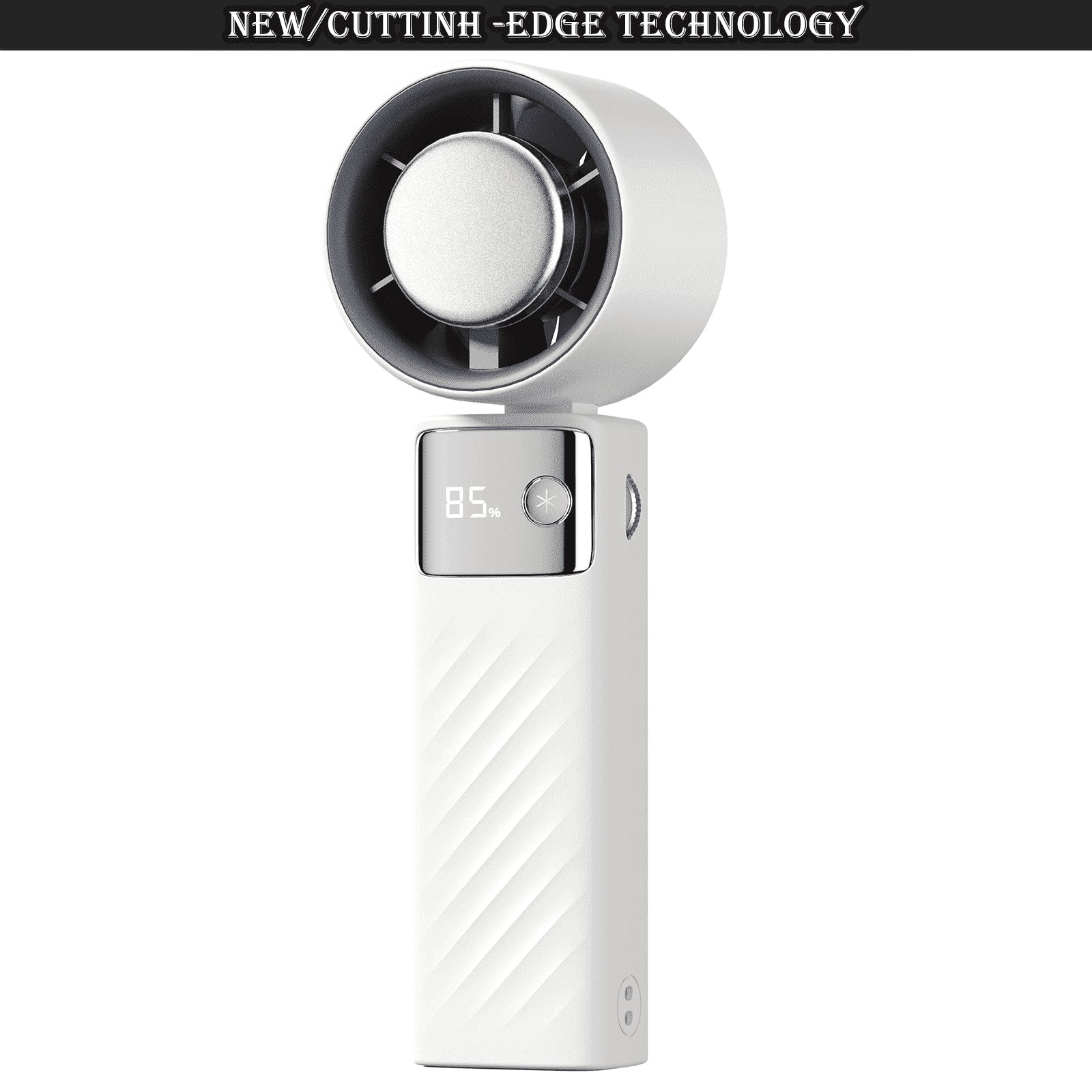 Cutting-Edge Tech with 199 Speed Cooling Portable Small Fan&Handheld Fan,Foldable Desktop Fan,4000Mah, USB Rechargeable and Quiet Personal Fan for Home, Office, Travel & Outdoor Use (White)